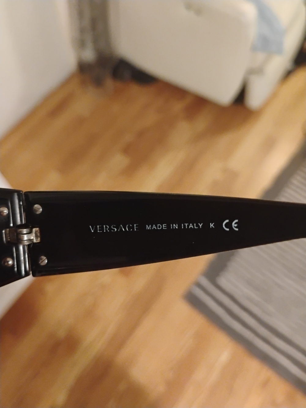 Versace Black Logo-Embellished Sunglasses Temple